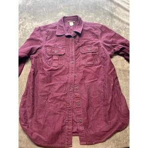 Men's Burgundy Button-Up Shirt